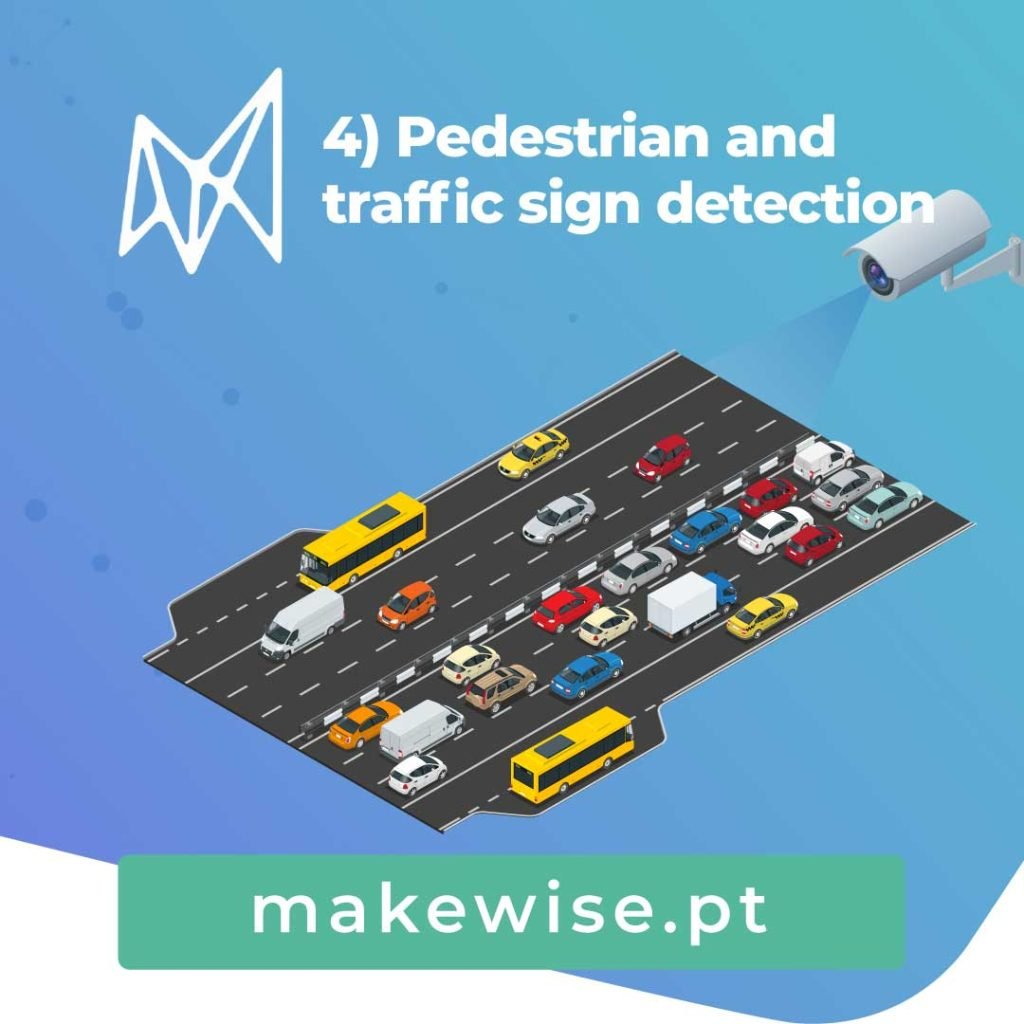 4) Pedestrian and traffic sign detection